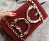 Женская сумка Dolce & Gabbana бордовая 22Х14