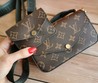 Женская сумка Louis Vuitton коричневая 17х10