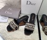 Женские шлепанцы Christian Dior белые с каблуком