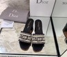 Женские шлепанцы Christian Dior белые с каблуком