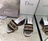 Женские шлепанцы Christian Dior серебристые с каблуком