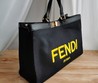 Сумка Fendi кожаная черная 41х28