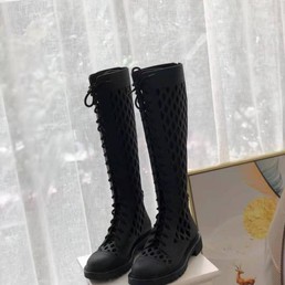 Женские сапоги Christian Dior 2021 черные кожа