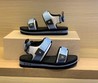 Женские сандалии Louis Vuitton черные с голубым