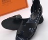 Женские кожаные сандалии Hermes черные