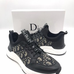 Мужские кроссовки Christian Dior 2021-2022 черные с орнаментом Dior