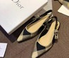Женские туфли Christian Dior 2021 бежевые с черным