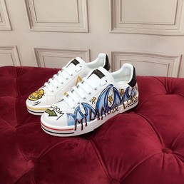 Женские кеды Dolce & Gabbana 2021 белые с рисунком