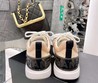 Женские кроссовки Chanel тканевые персиковые