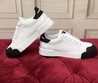 Женские кроссовки Dolce & Gabbana 2021 белые с черным носом