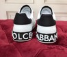 Мужские кеды Dolce & Gabbana 2021 белые с черной пяткой