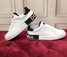 Мужские кеды Dolce & Gabbana 2021 белые с черной пяткой