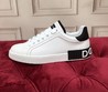 Мужские кеды Dolce & Gabbana 2021 белые с черной пяткой