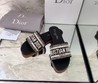 Женские шлепанцы Christian Dior 2021 черные с бежевым