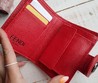 Кошелек кожаный Fendi красный 12,5х9