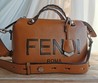 Сумка Fendi кожаная коричневая 28х17