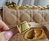 Женская кожаная сумка Christian Dior 21х13 бежевая