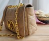 Женская кожаная сумка Christian Dior 21х13 бежевая