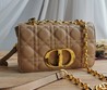 Женская кожаная сумка Christian Dior 21х13 бежевая