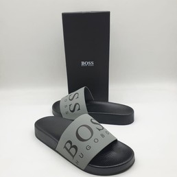Мужские шлепанцы Hugo Boss 2021-2022 серые