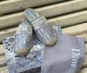 Женские шлепанцы Christian Dior 2021-2022 с орнаментом Dior серые