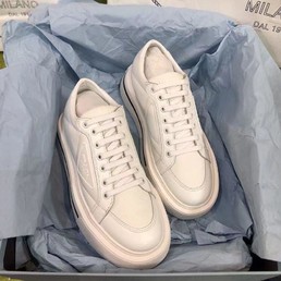 Кеды кожаные Prada 2021 белые