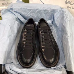 Кеды кожаные Prada 2021 черные