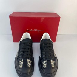 Кеды Salvatore Ferragamo кожаные черные