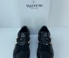 Женские кроссовки кожаные Valentino черные