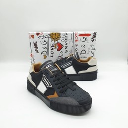 Мужские кроссовки Dolce & Gabbana черные с белой пяткой