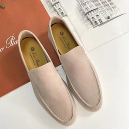 Мужские лоферы Loro Piana бежевые