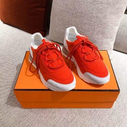 Женские кроссовки Hermes оранжевые
