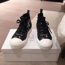 Женские высокие кеды Christian Dior 2021 черные
