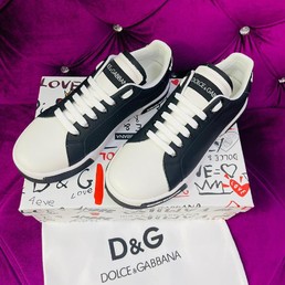 Женские кеды Dolce & Gabbana 2021 черные с белым
