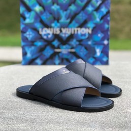 Мужские шлепанцы Louis Vuitton 2021-2022 синие