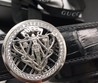 Мужской ремень Gucci черный из кожи крокодила