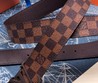 Кожаный мужской ремень Louis Vuitton коричневая шашка