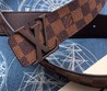 Кожаный мужской ремень Louis Vuitton коричневая шашка