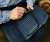 Барсетка Stefano Ricci из кожи крокодила синяя