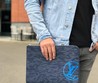 Кожаная папка для документов Louis Vuitton синяя