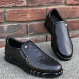 Мужские слипоны Stefano Ricci кожаные черные