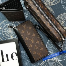 Портмоне Louis Vuitton кожаный коричневая монограмма