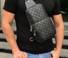Мужская сумка-слинг Louis Vuitton кожаная черная
