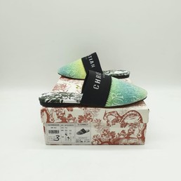 Мюли женские Christian Dior с закрытым носом зеленые