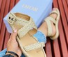 Женские сандалии Christian Dior 2021-2022 бежевые