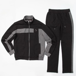 Спортивный костюм мужской Loro Piana черный с серым
