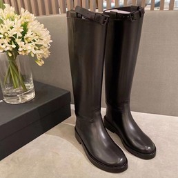 Женские сапоги Ann Demeulemeester 2021 кожаные черные