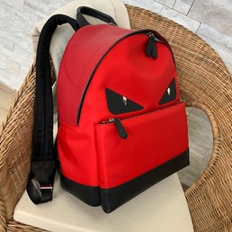Рюкзак женский FENDI кожаный красный