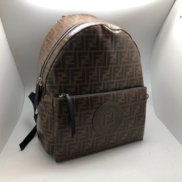 Женский рюкзак FENDI кожаный коричневый