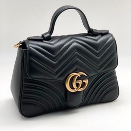 Женская сумка Gucci кожаная черная 27Х19